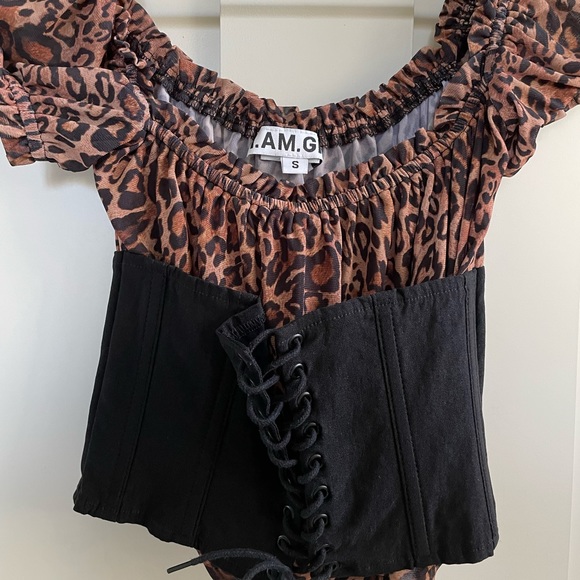 I.AM.GIA leopard print corset top - Picture 2 of 7